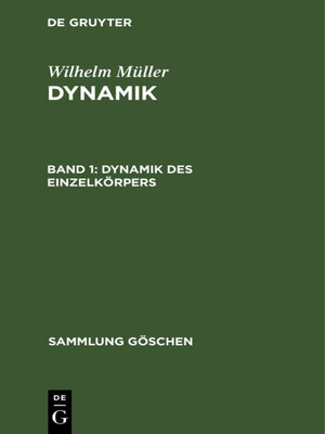 cover image of Dynamik des Einzelkörpers